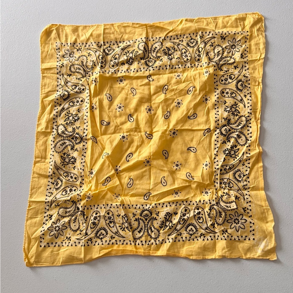 Yellow Paisley Bandana Scarf